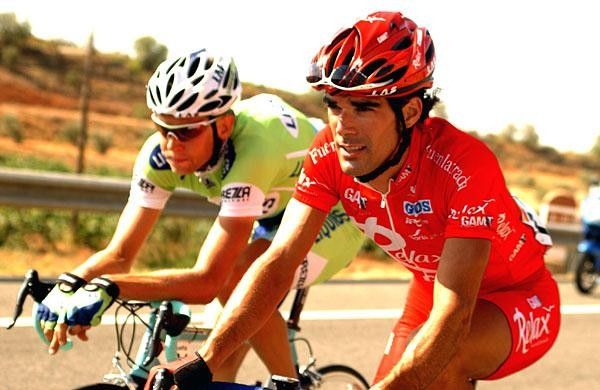 Jorge Garcia Marin (left) and Kjell Carlstr&ouml;m (Liquigas)