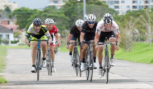 The dash to the line, Grenfell wins by a bike length.