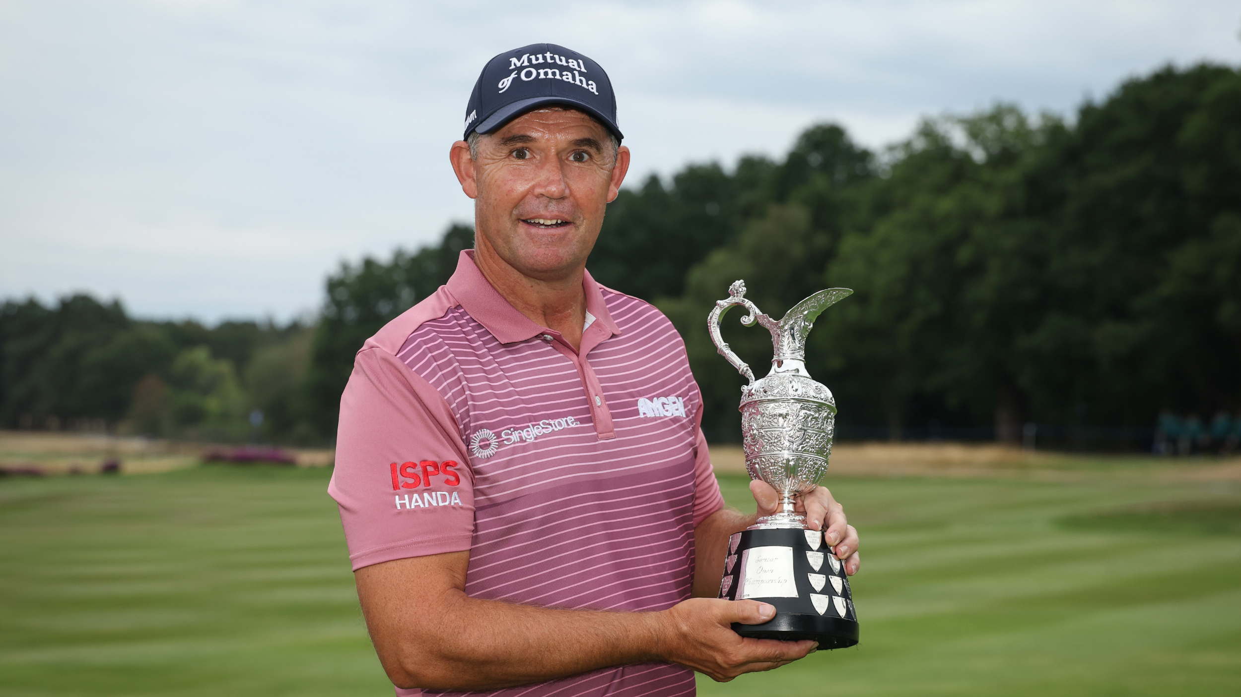 Padraig Harrington with the Senior Open trophy