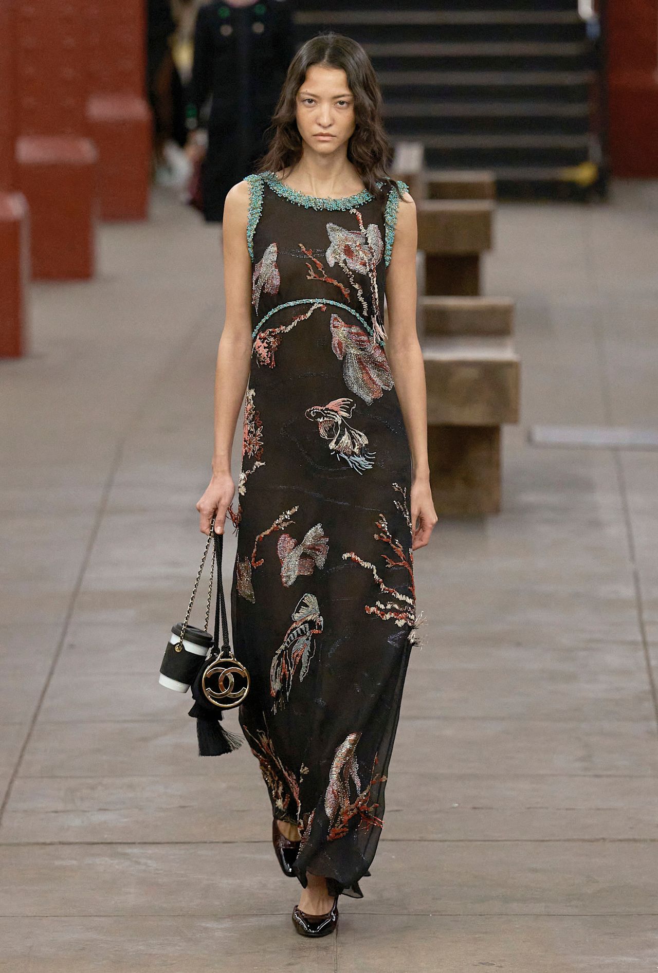 models walk the subway runway for the chanel metiers d'art 2026 show in new york city