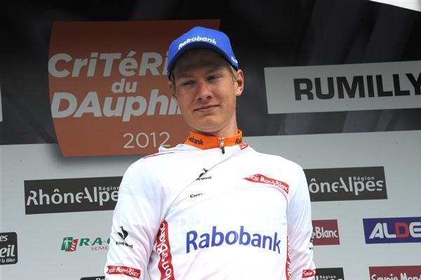 White jersey holder and speed merchant Wilco Klederman (Rabobank)
