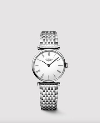 stainless steel round face watch