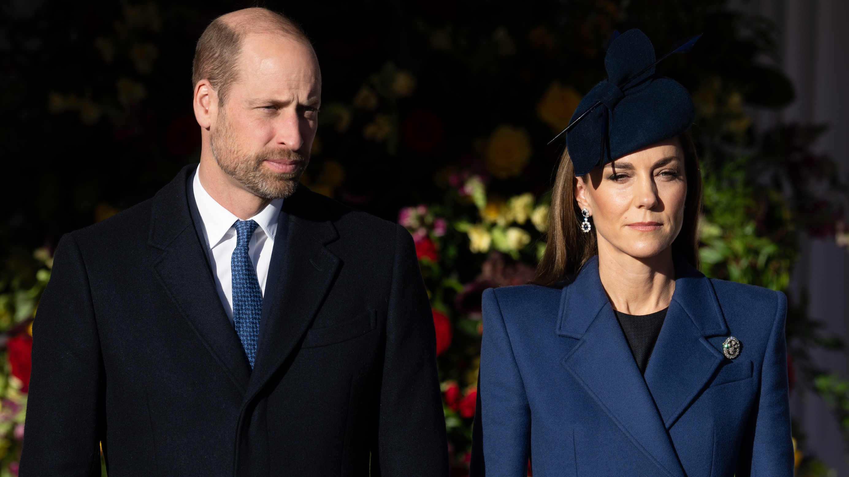 Prince William and Catherine, Princess of Wales ahead of the ceremonial welcome for the state visit to the UK of the President of the Federal Republic of Germany