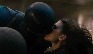 Cap kissing Peggy Carter