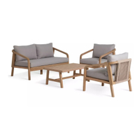 Habitat Hania 4 Seater Wooden Garden Sofa Set