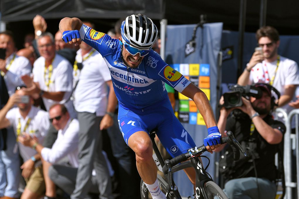 Julian Alaphilippe (Deceuninck-Quick Step) wins stage 3 at the Tour de France