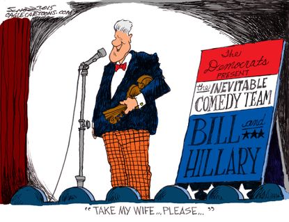
Political cartoon U.S. Bill Hillary Clinton