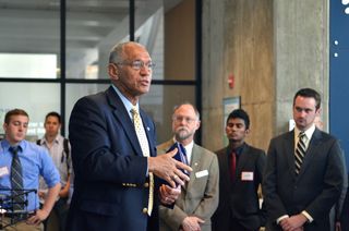 NASA Administrator Charles Bolden visited the University of Colorado, Boulder on April 18, 2014 to discuss the space agency's vision for deep space exploration.
