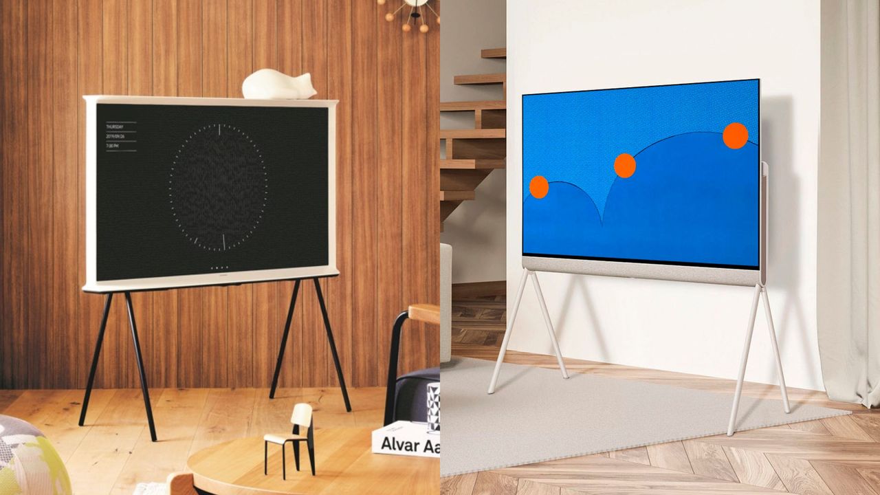 a samsung serif and lg pose tv