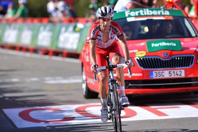 Dani Moreno (Katusha) crosses the line