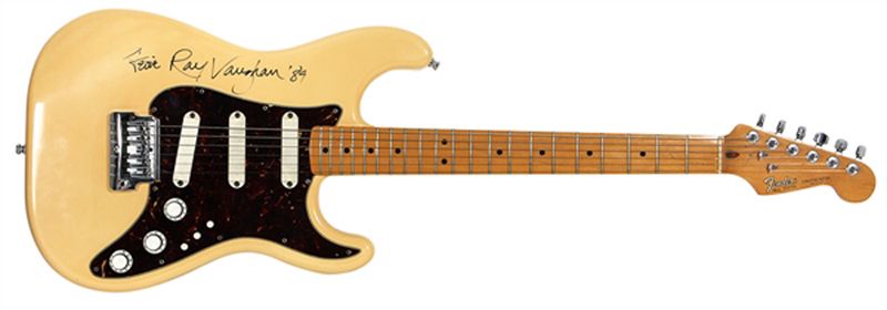 Fender Stratocaster signed by Stevie Ray Vaughan