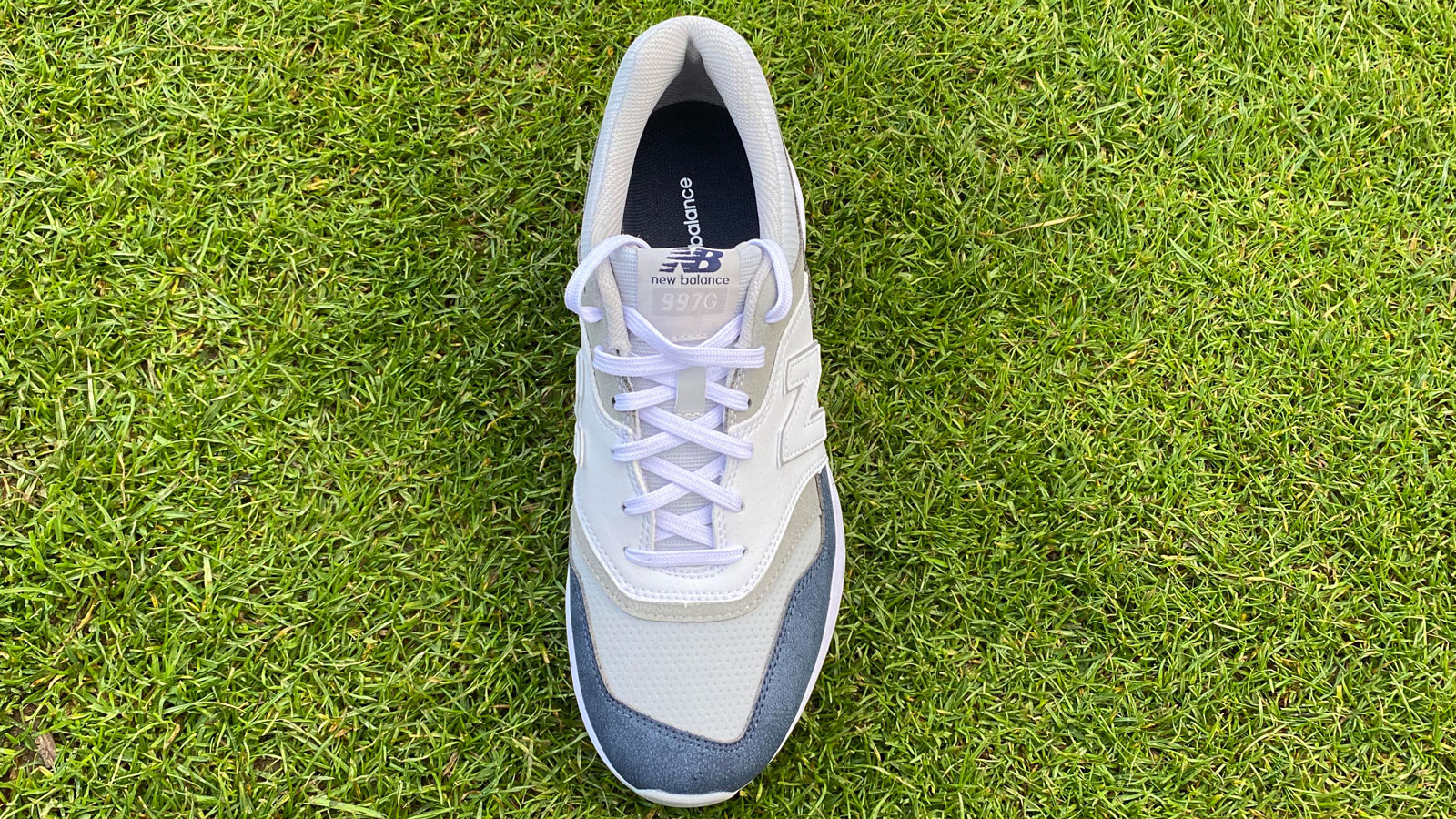 The New Balance 997 SL Golf Shoe from above