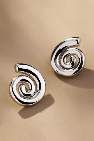 Swirl Shell Post Earrings