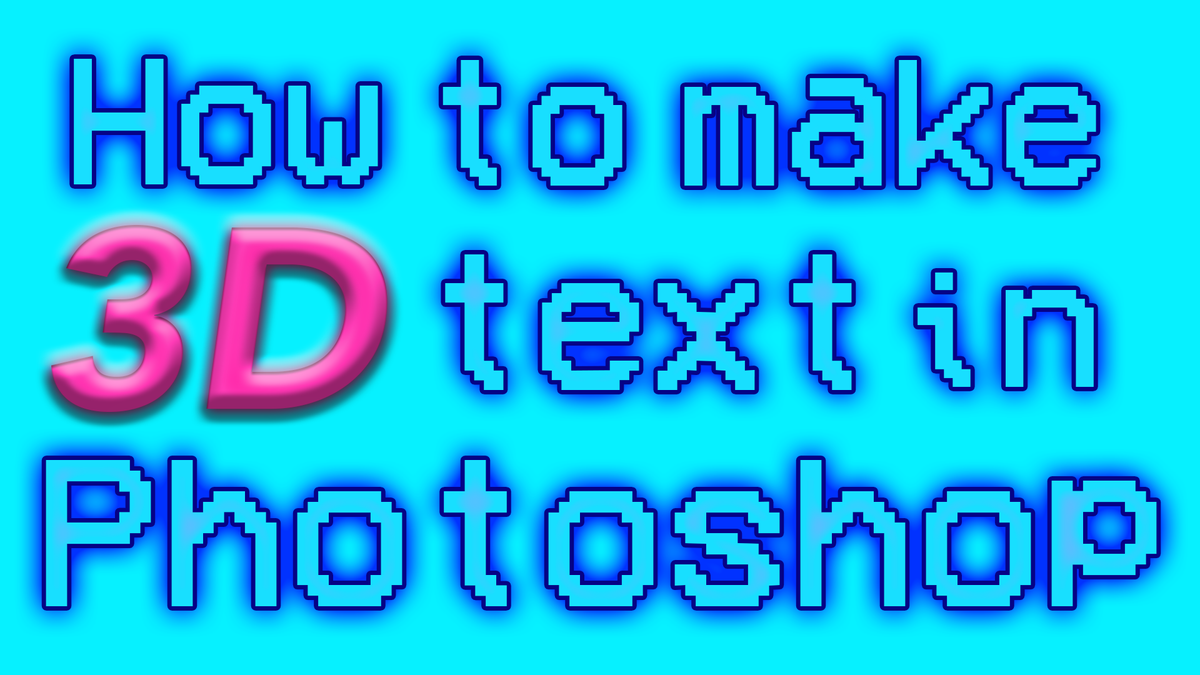 Header image displaying text &#039;How to make 3D text in Photoshop&#039;.