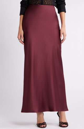 Bias Cut Maxi Skirt