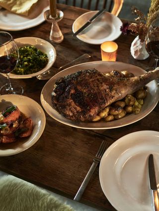 Roast dinner by Skye Gyngell for New Year's recipes
