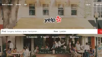 Website screenshot of Yelp