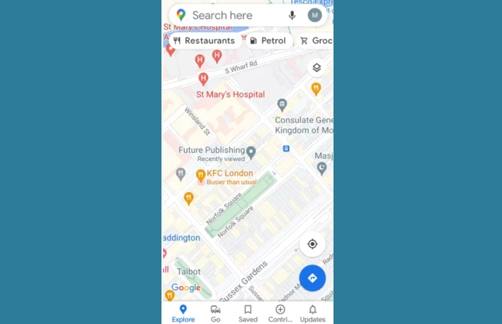 how to find coordinates on google maps - touch map