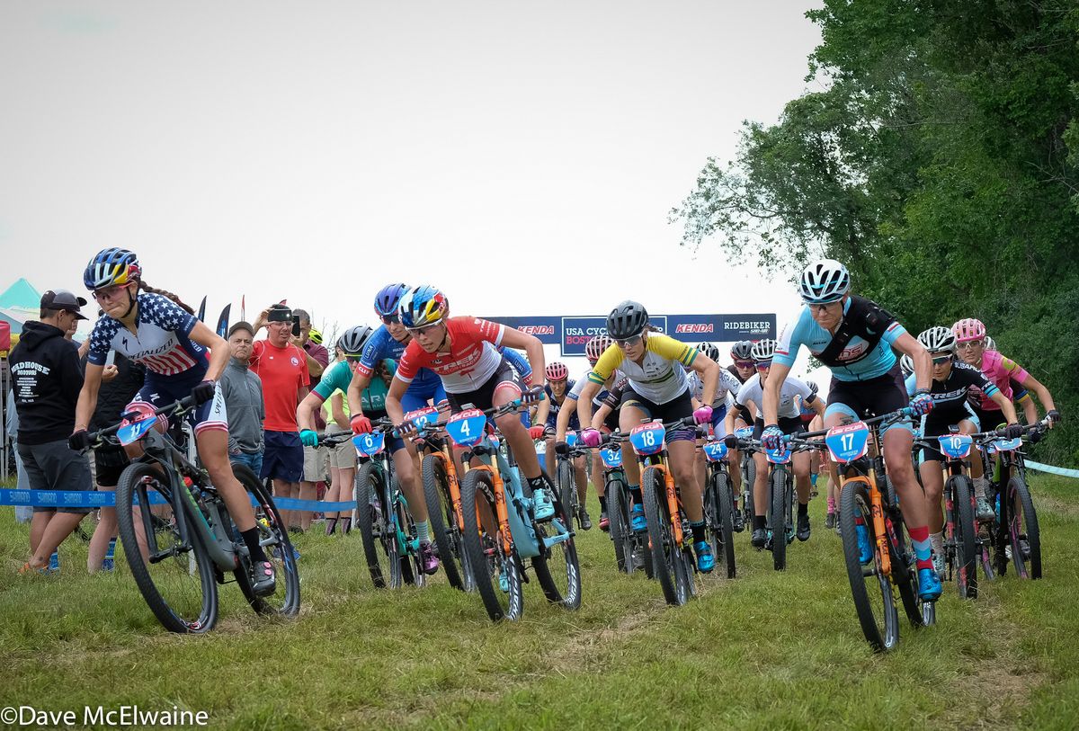 Kate Courtney (Specialized) took the hole-shot and led wire to wire