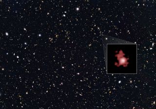 This image shows the position of the most distant galaxy ever measured. The remote galaxy, GN-z11, shown in the inset, existed only 400 million years after the Big Bang, when the universe was only 3 percent of its current age.