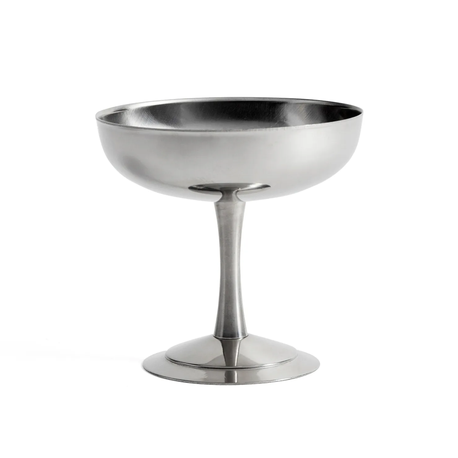 An Italian stainless steel dessert bowl