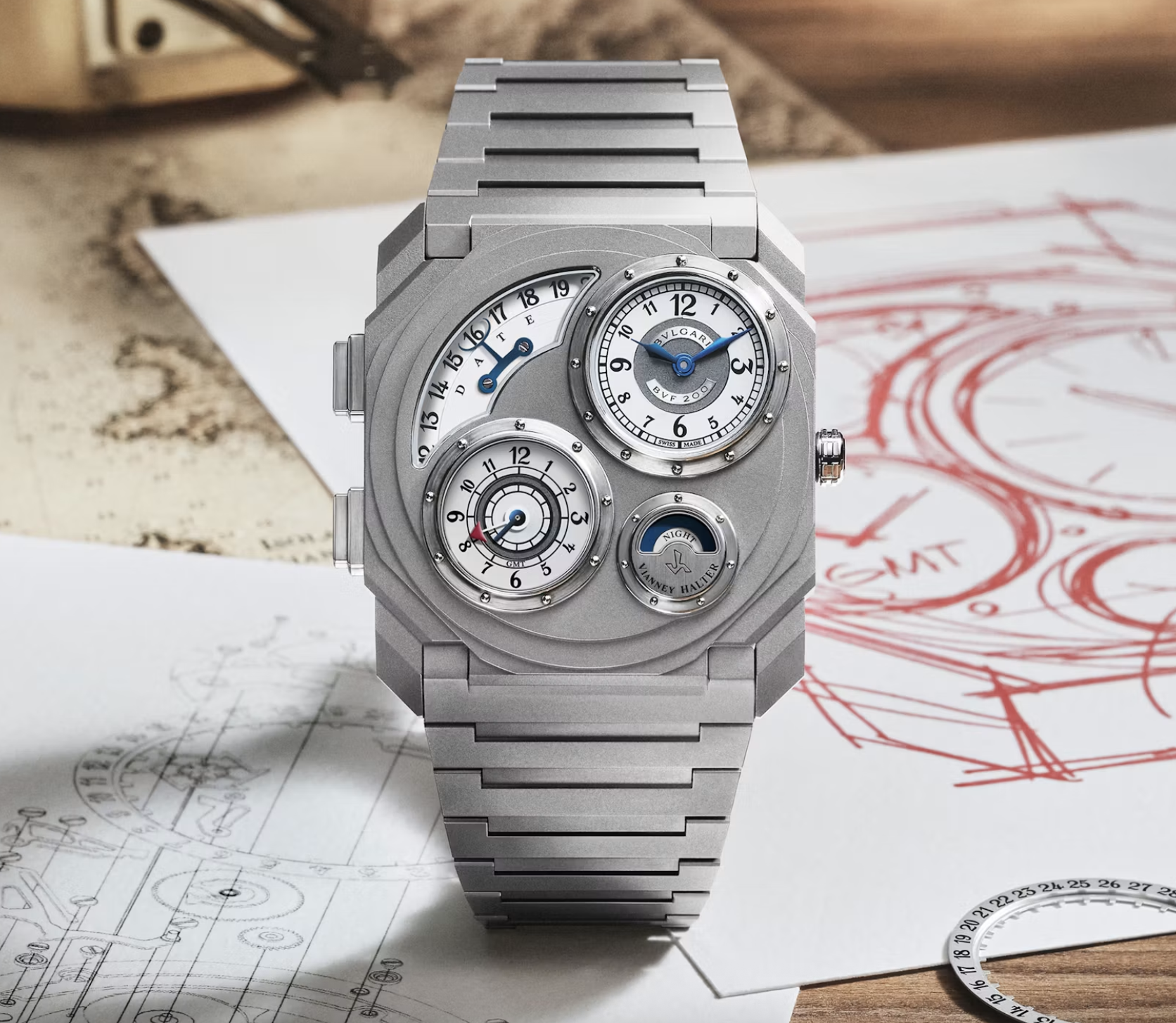 silver bulgari watch