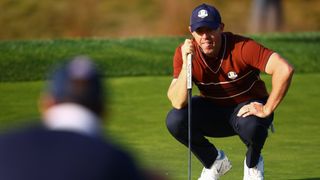 Rory Mcllroy in Saturday's morning Foursomes