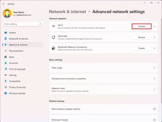 Windows 11 disable and enable network adapter