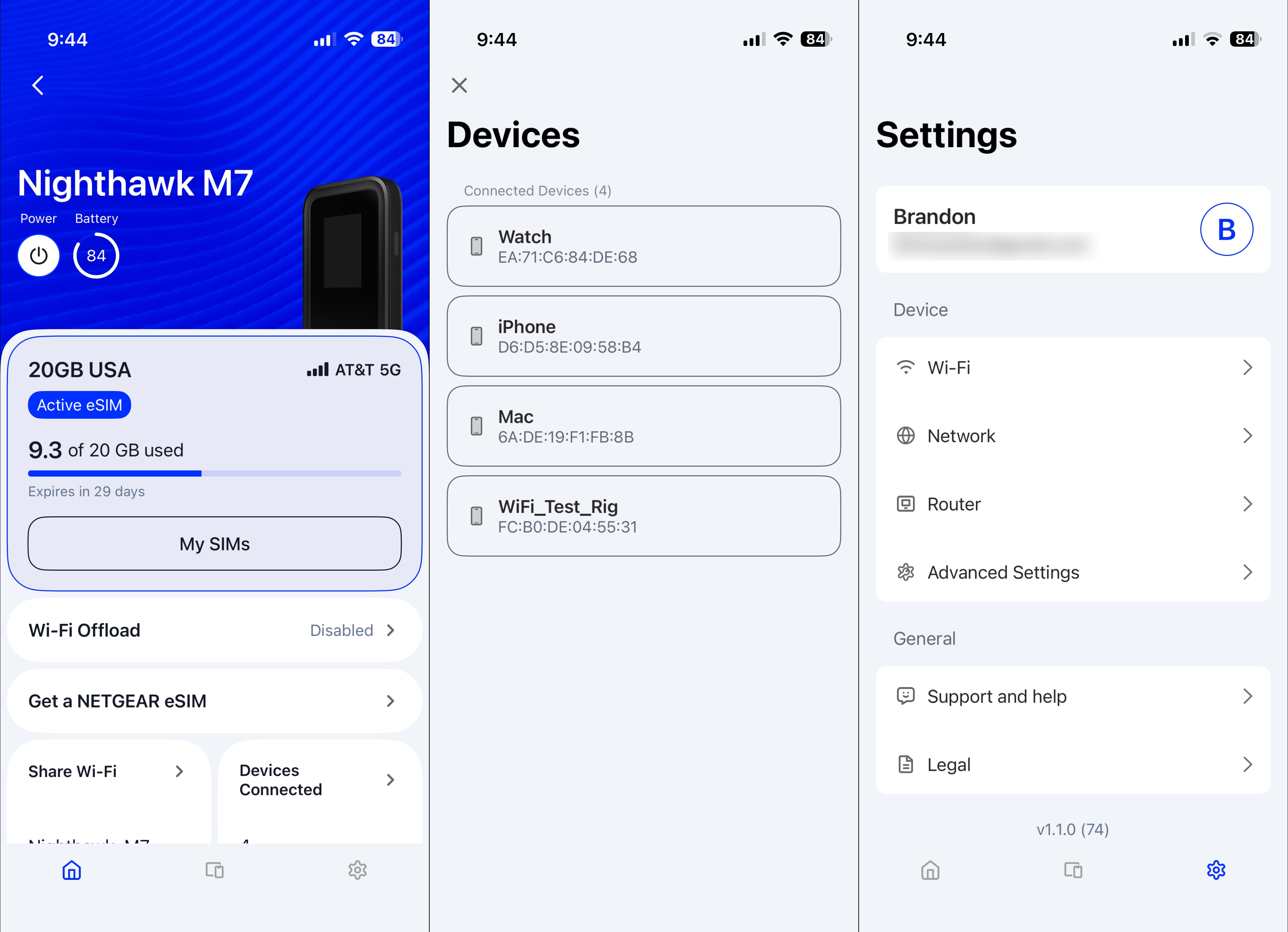 نتغير نايت هوك M7 5G واي فاي 7