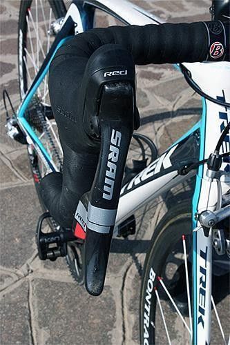 The Red levers use SRAM's unique DoubleTap method