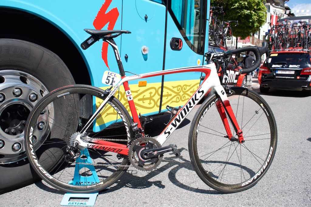 Aru has opted for a small frame but plenty of seatpost