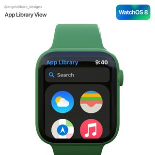 Watchos 8 App Library Concept