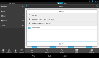 IdeaTab A1000 file manager