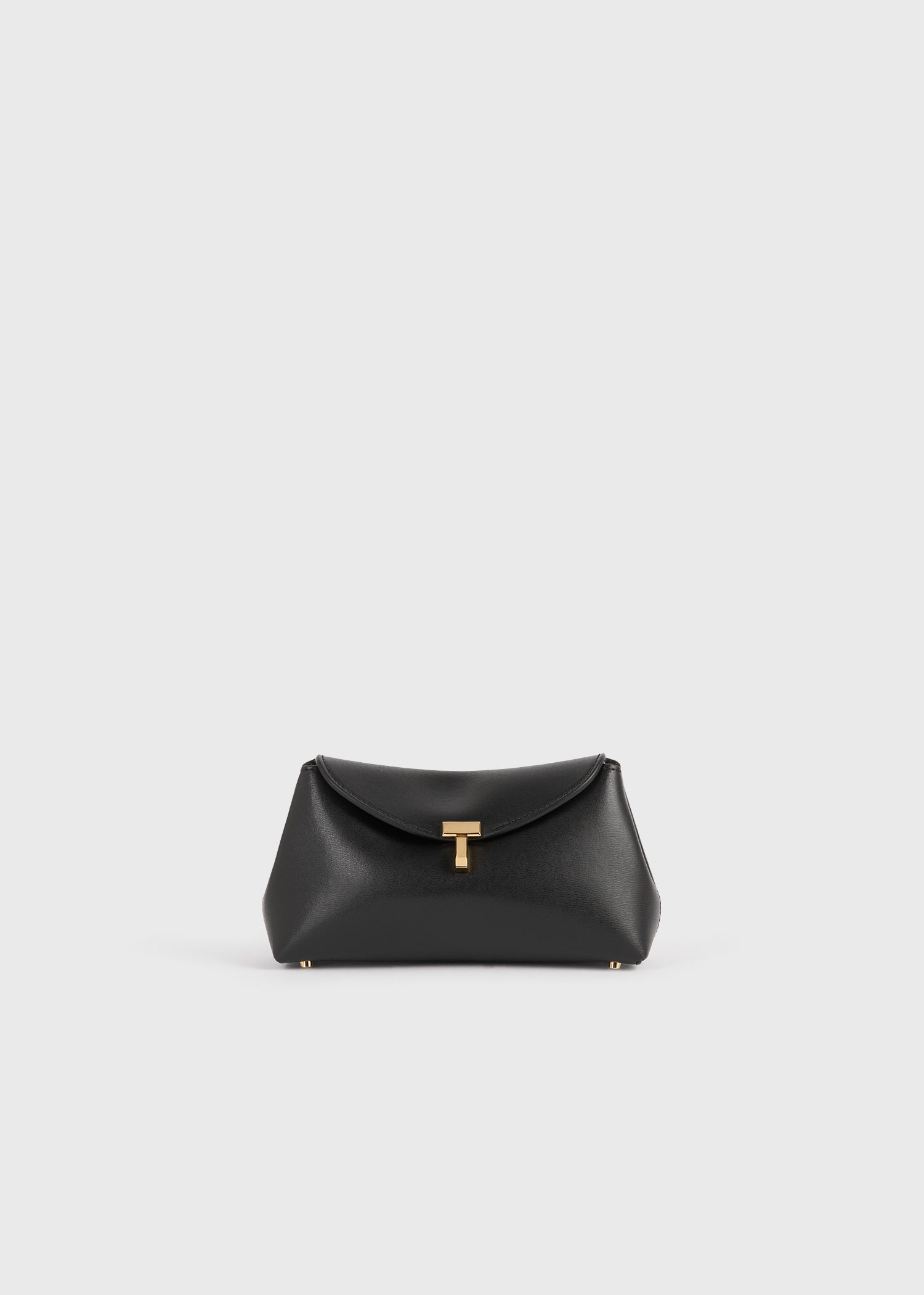 Mini T-Lock Leather Clutch Black - One Size
