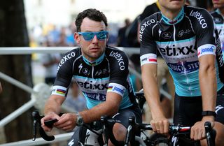 Mark Cavendish ready for the ream presentation