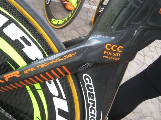 The Guerciotti TT bike has a massive seat stay shape