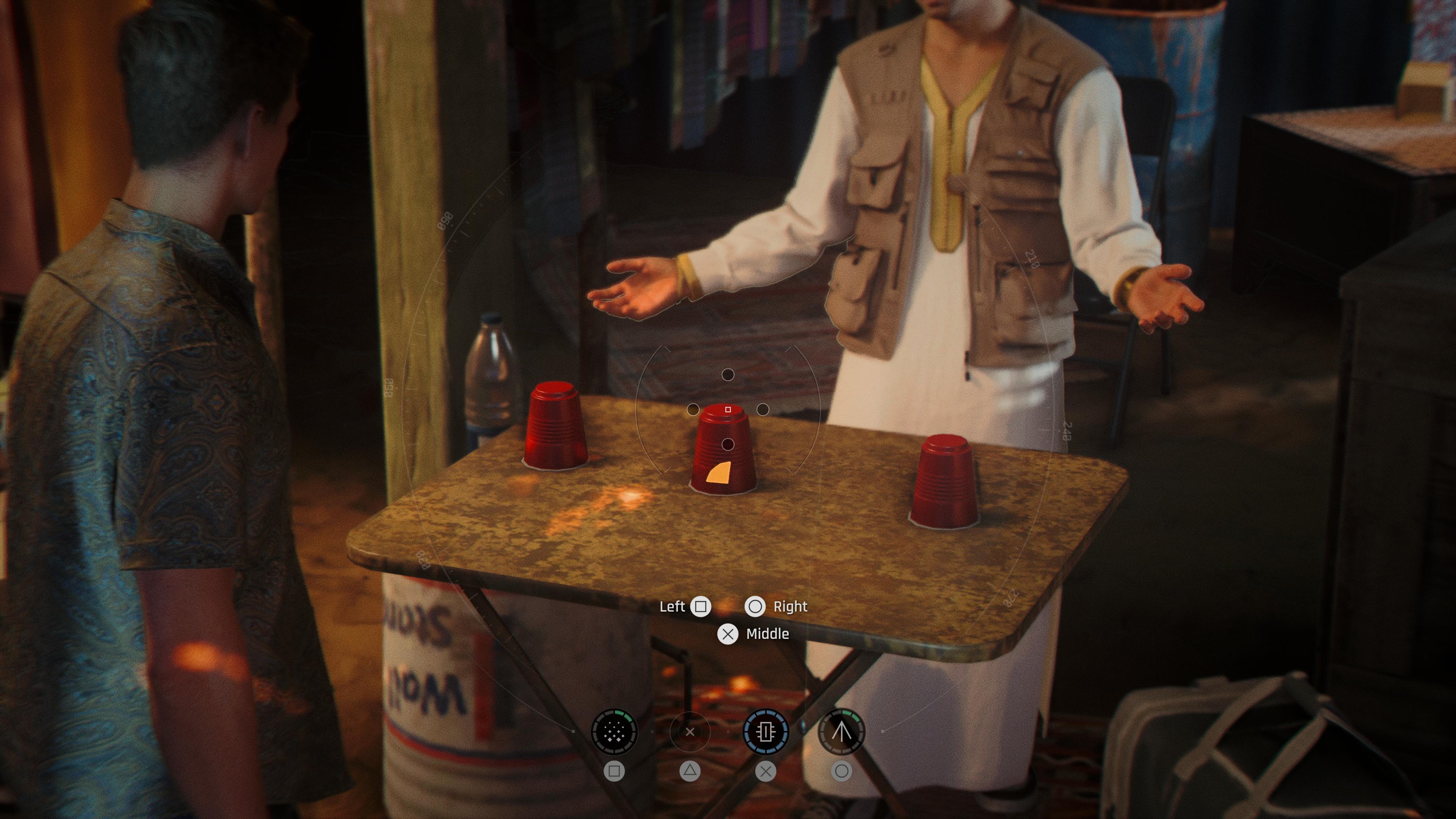 James Bond uses the Q-Lens to find the Jewel of Jahari in the cup game in 007 First Light