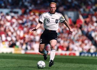 Matthias Sammer in action for Germany at Euro 96.