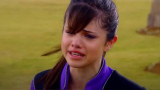 Selena Gomez crying in The Wizards of Waverly Place Movie.