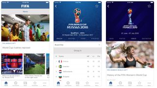 A screenshot of the FIFA World Cup 2018 app