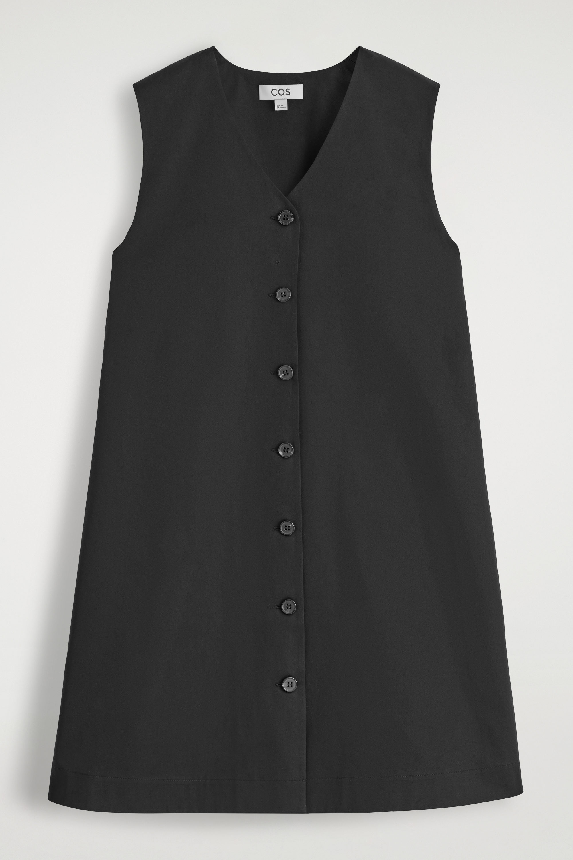 Buttoned Pima Cotton Mini Dress