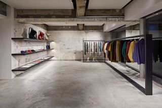 Interior view of Homme Plisse Tokyo flagship