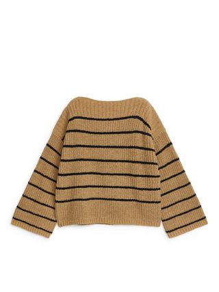 Pullover mit U-Boot-Ausschnitt - Beige - Arket Gb