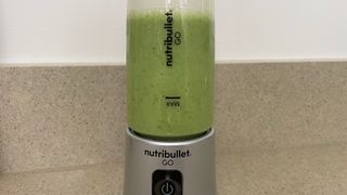 Nutribullet Go blending smoothie