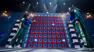 Squid Game: The Challenge episode 3 - the giant coordinates board as seen in Warships