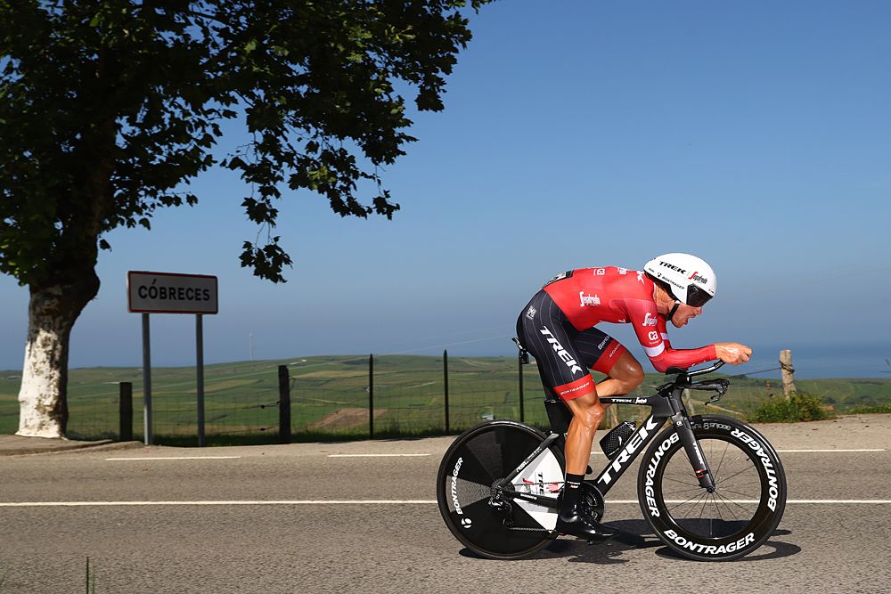 Matthias Brandle (Trek-Segafredo) during stage 16 time trial at the Vuelta a Espana