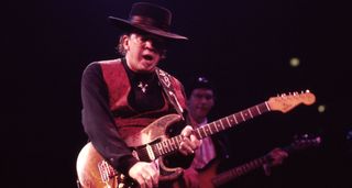 Stevie Ray Vaughan plays his number one Strat live