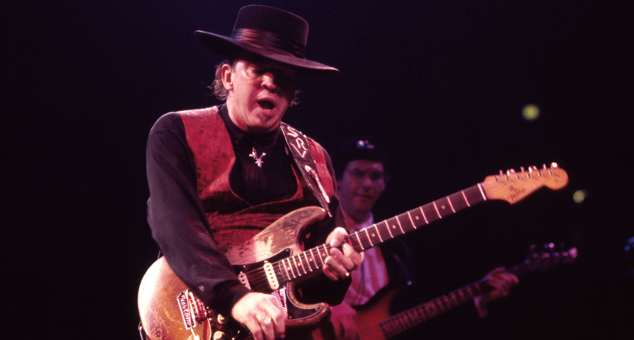 Stevie Ray Vaughan plays his number one Strat live