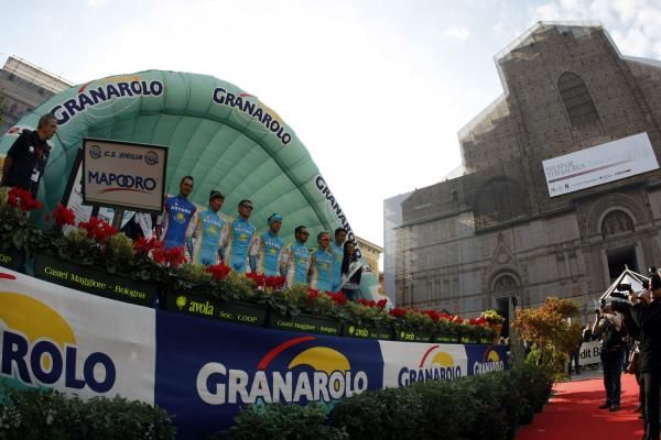 The Astana team line-up for the race