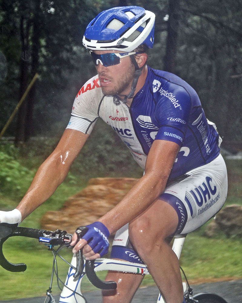 Danny Summerhill (UnitedHealthcare) calmly and methodically takes the climb to the Pagoda.